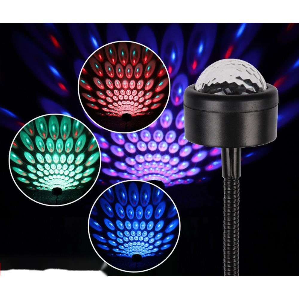 Im Auto montierter Magic Ball Sternenhimmel KTV Sprachgesteuerter Rhythmus DJ-Projektion USB Automobilzubehör Außenatmosphäre_voghion.com